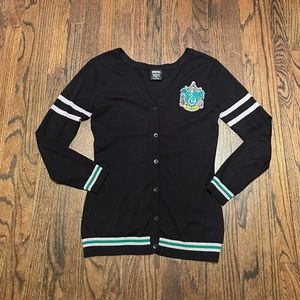 Hot Topic Harry Potter Slytherin Cardigan Sweater